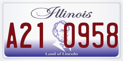 IL license plate A210958