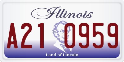 IL license plate A210959