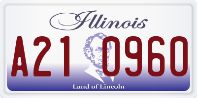 IL license plate A210960