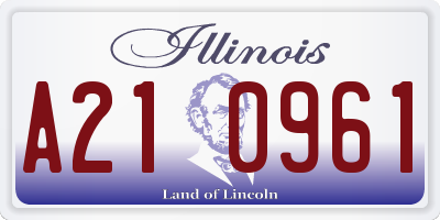 IL license plate A210961