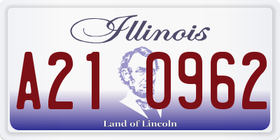 IL license plate A210962