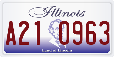 IL license plate A210963