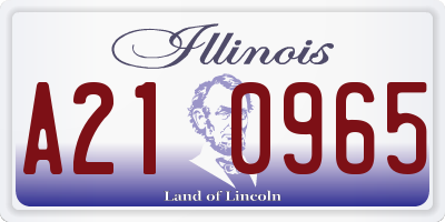 IL license plate A210965
