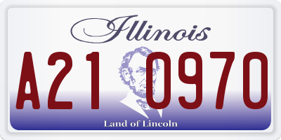 IL license plate A210970