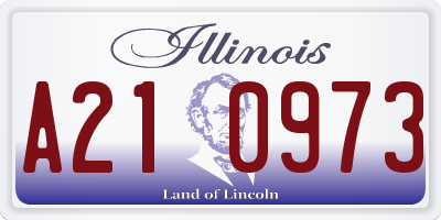 IL license plate A210973
