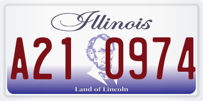 IL license plate A210974