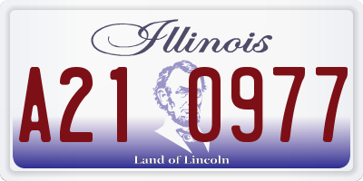 IL license plate A210977