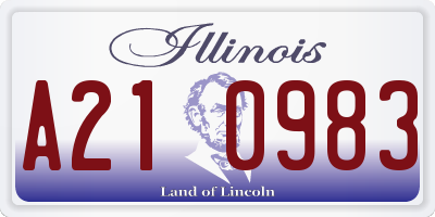 IL license plate A210983