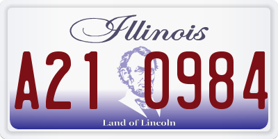 IL license plate A210984