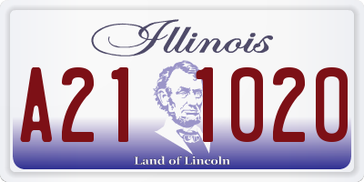 IL license plate A211020