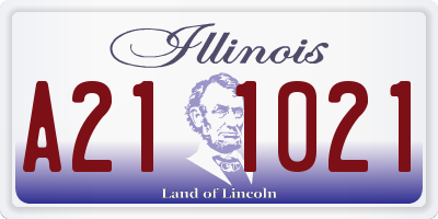 IL license plate A211021
