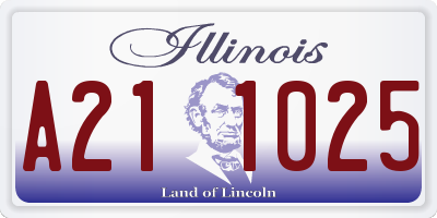 IL license plate A211025