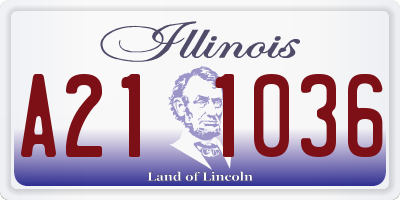 IL license plate A211036