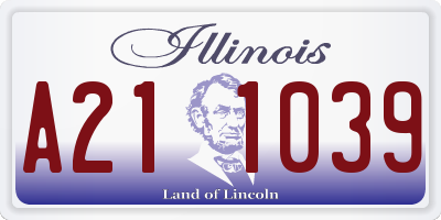 IL license plate A211039