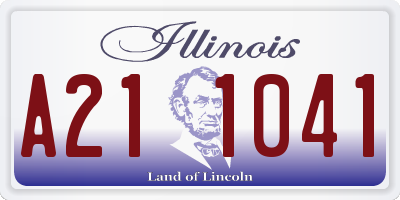 IL license plate A211041