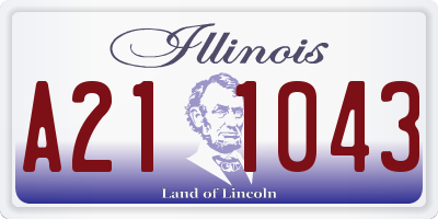 IL license plate A211043