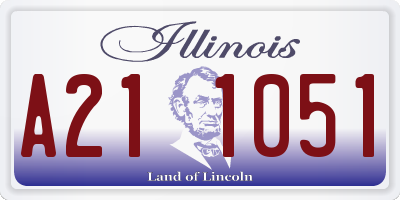 IL license plate A211051