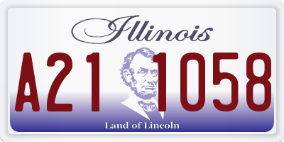 IL license plate A211058