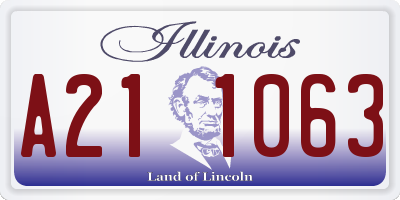 IL license plate A211063
