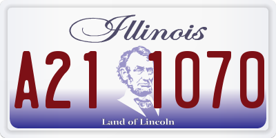 IL license plate A211070