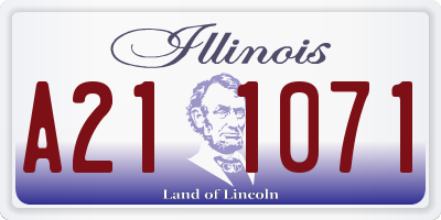 IL license plate A211071