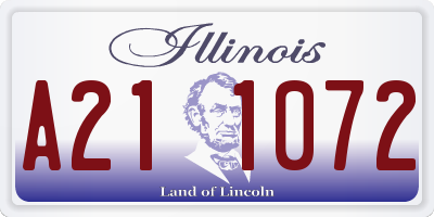 IL license plate A211072