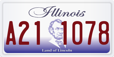 IL license plate A211078