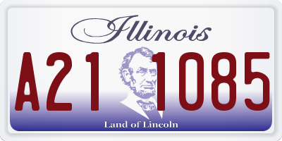 IL license plate A211085