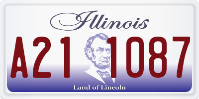 IL license plate A211087