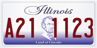 IL license plate A211123