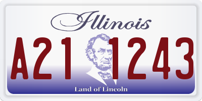 IL license plate A211243