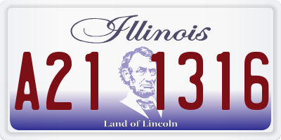 IL license plate A211316