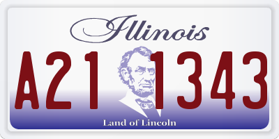IL license plate A211343