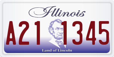 IL license plate A211345