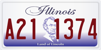 IL license plate A211374