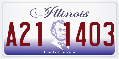 IL license plate A211403