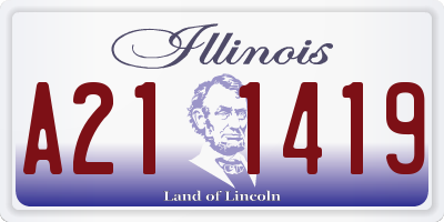 IL license plate A211419