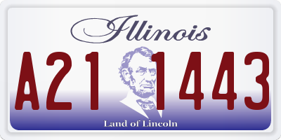 IL license plate A211443