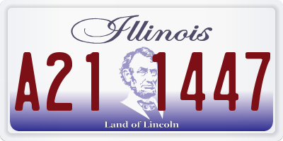 IL license plate A211447