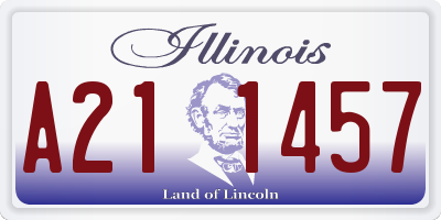IL license plate A211457