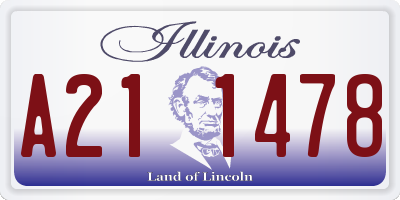IL license plate A211478