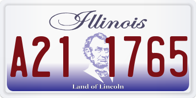IL license plate A211765