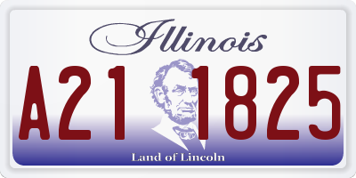IL license plate A211825