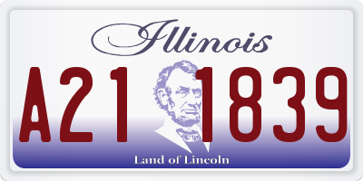 IL license plate A211839