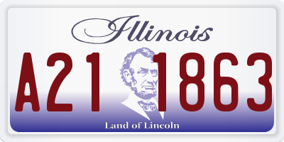 IL license plate A211863