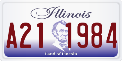 IL license plate A211984