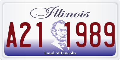 IL license plate A211989