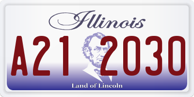 IL license plate A212030
