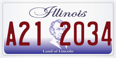 IL license plate A212034