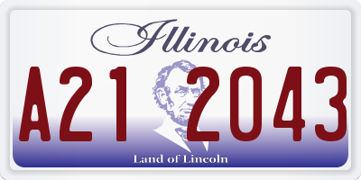 IL license plate A212043